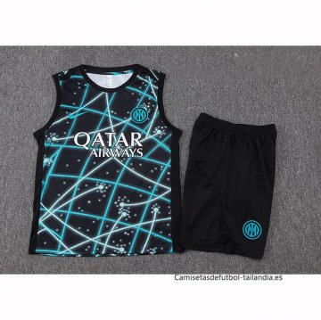 Chandal del Inter Milan Sin Mangas 2025-2026 Negro Azul
