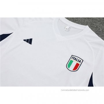 Chandal del Italia Manga Corta 2023-2024 Blanco - Pantalon Corto