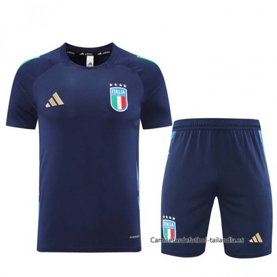 Chandal del Italia Manga Corta 2024-2025 Azul - Pantalon Corto - Haga un click en la imagen para cerrar