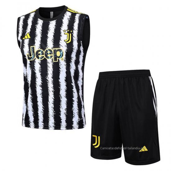Chandal del Juventus Sin Mangas 2023-2024 Negro y Blanco - Haga un click en la imagen para cerrar