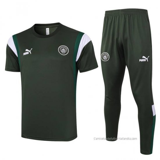 Chandal del Manchester City Manga Corta 2023-2024 Verde - Haga un click en la imagen para cerrar