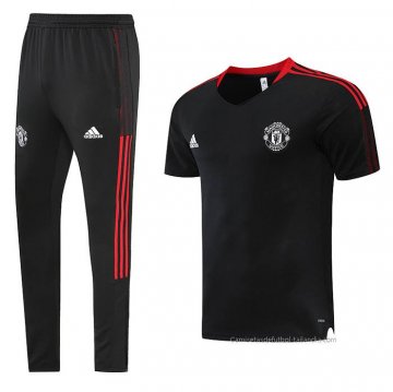 Chandal del Manchester United Manga Corta 2023-2024 Negro