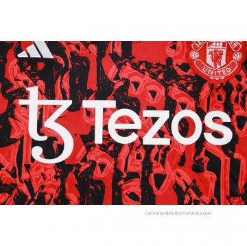 Chandal del Manchester United Manga Corta 2023-2024 Rojo - Pantalon Corto