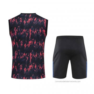 Chandal del Manchester United Sin Mangas 2022-2023 Negro y Rojo