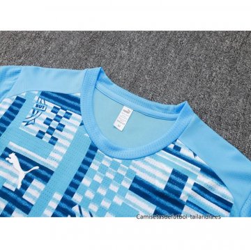 Chandal del Olympique Marsella Manga Corta 2024-2025 Azul - Pantalon Corto