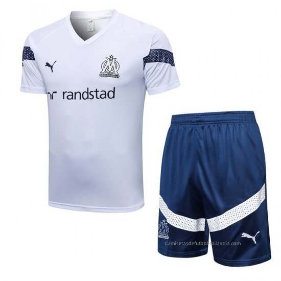 Chandal del Olympique Marsella Manga Corta 2022-2023 Blanco - Pantalon Corto - Haga un click en la imagen para cerrar