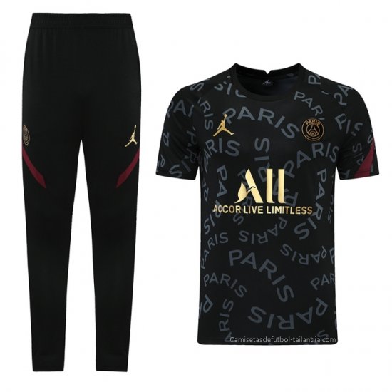 Chandal del Paris Saint-Germain Jordan Manga Corta 2021 Negro - Haga un click en la imagen para cerrar