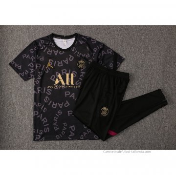 Chandal del Paris Saint-Germain Jordan Manga Corta 2021-2022 Negro