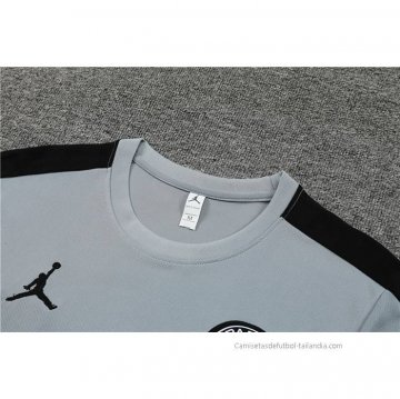 Chandal del Paris Saint-Germain Jordan Manga Corta 2023-2024 Gris - Pantalon Corto