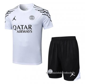 Chandal del Paris Saint-Germain Jordan Manga Corta 2025-2026 Blanco - Pantalon Corto