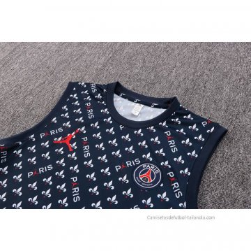Chandal del Paris Saint-Germain Jordan Sin Mangas 2022-2023 Azul