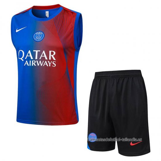 Chandal del Paris Saint-Germain Sin Mangas 2025-2026 Azul Rojo - Haga un click en la imagen para cerrar