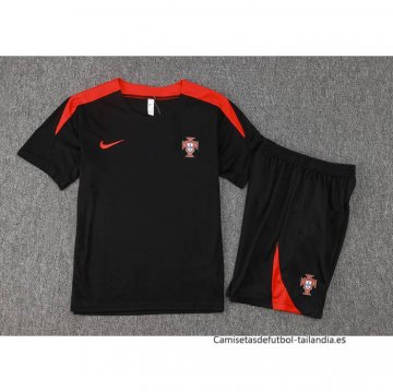 Chandal del Portugal Manga Corta 2024-2025 Negro - Pantalon Corto