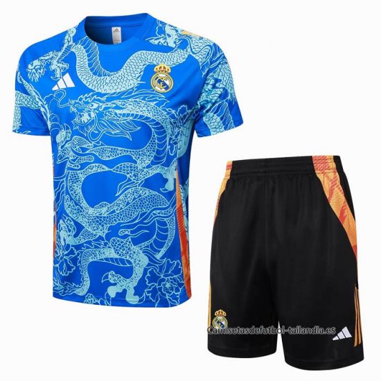 Chandal del Real Madrid Dragon Manga Corta 2024-2025 Azul - Pantalon Corto - Haga un click en la imagen para cerrar