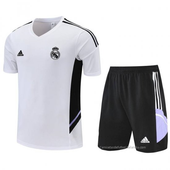 Chandal del Real Madrid Manga Corta 2022-2023 Blanco - Pantalon Corto - Haga un click en la imagen para cerrar