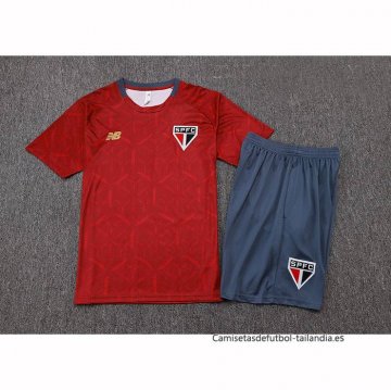 Chandal del Sao Paulo Manga Corta 2025-2026 Rojo - Pantalon Corto