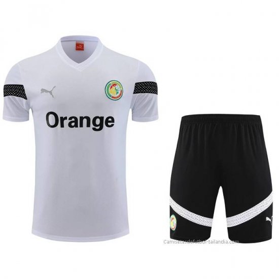 Chandal del Senegal Manga Corta 2023-2024 Blanco - Pantalon Corto - Haga un click en la imagen para cerrar