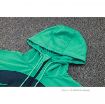 Chaqueta con Capucha del Barcelona 2023-2024 Azul y Verde
