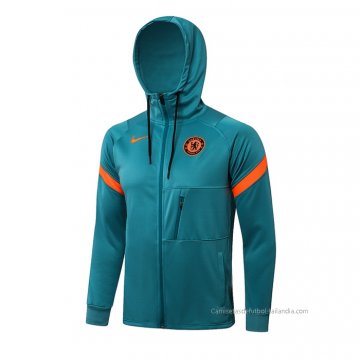 Chaqueta con Capucha del Chelsea 2021-2022 Verde Chaqueta con Capucha del Chelsea 2021-2022 Verde