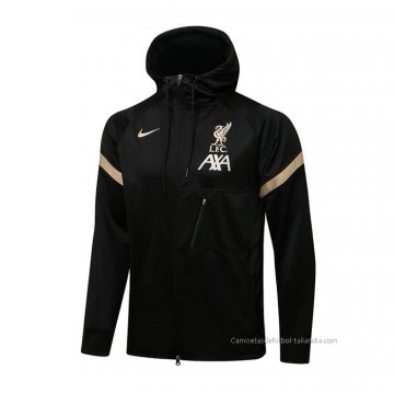 Chaqueta con Capucha del Liverpool 2021-2022 Negro Chaqueta con Capucha del Liverpool 2021-2022 Negro
