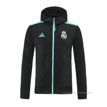 Chaqueta con Capucha del Real Madrid 2021-2022 Negro Chaqueta con Capucha del Real Madrid 2021-2022 Negro