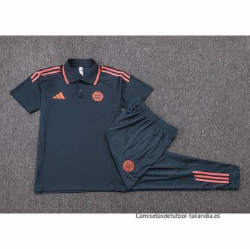 Conjunto Polo del Bayern Munich 2025-2026 Gris Naranja