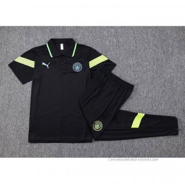Conjunto Polo del Manchester City 2023-2024 Negro