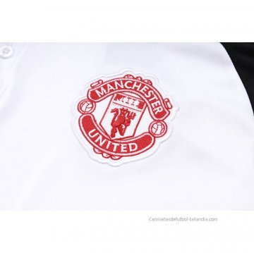 Conjunto Polo del Manchester United 2023-2024 Blanco