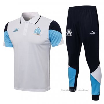 Conjunto Polo del Olympique Marsella 2021-2022 Blanco Conjunto Polo del Olympique Marsella 2021-2022 Blanco