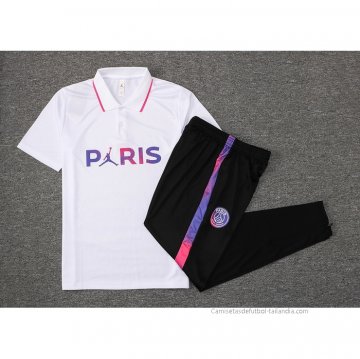 Conjunto Polo del Paris Saint-Germain Jordan 2021-2022 Blanco