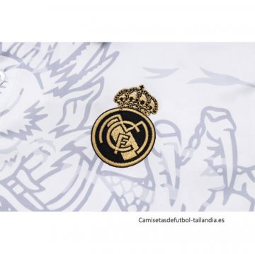 Conjunto Polo del Real Madrid Dragon 2024-2025 Blanco