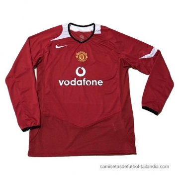 1ª Camiseta Manchester United Manga Larga Retro 2005-2006 1ª Camiseta Manchester United Manga Larga Retro 2005-2006