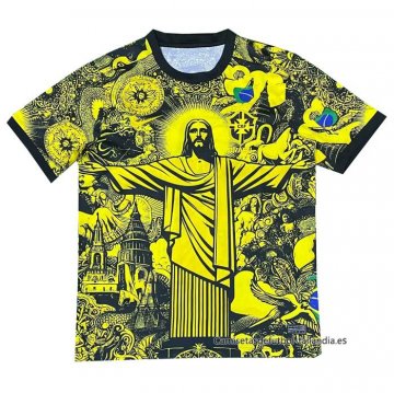 Tailandia Camiseta Brasil Jesus 2024-2025 Amarillo Tailandia Camiseta Brasil Jesus 2024-2025 Amarillo