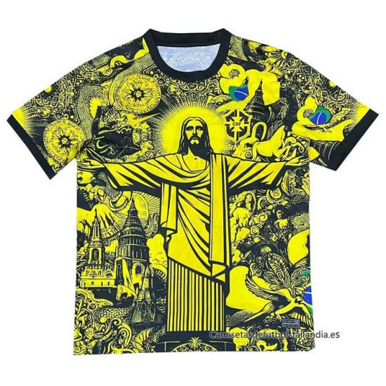 Tailandia Camiseta Brasil Jesus 2024-2025 Amarillo - Haga un click en la imagen para cerrar