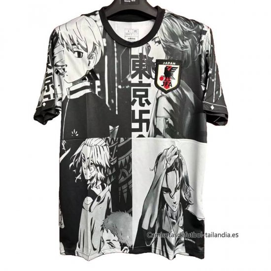 Tailandia Camiseta Japon Anime 2024-2025 Negro y Blanco - Haga un click en la imagen para cerrar