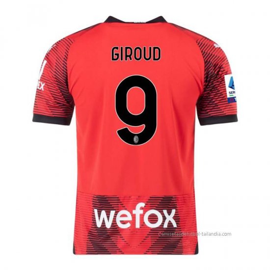 1ª Camiseta AC Milan Jugador Giroud 2023-2024 - Haga un click en la imagen para cerrar
