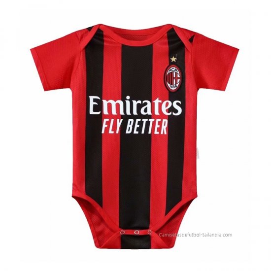 1ª Camiseta AC Milan Bebe 2021-2022 - Haga un click en la imagen para cerrar