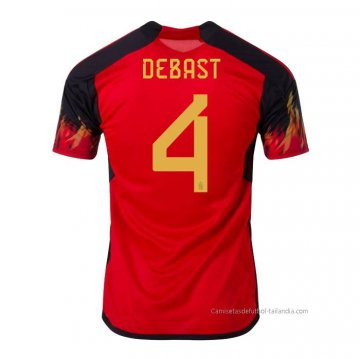 1ª Camiseta Belgica Jugador Debast 2022 1ª Camiseta Belgica Jugador Debast 2022