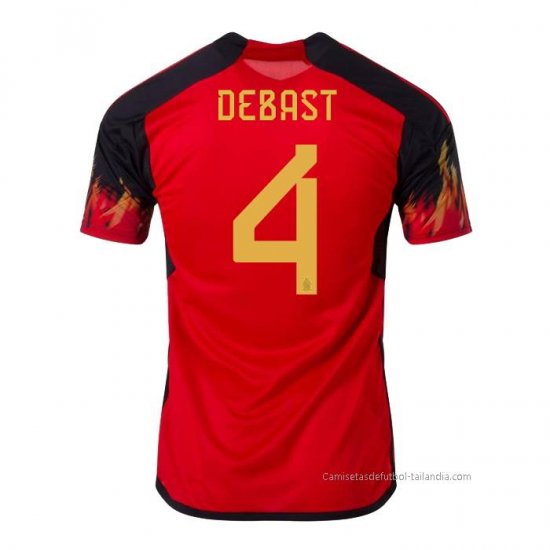 1ª Camiseta Belgica Jugador Debast 2022 - Haga un click en la imagen para cerrar