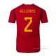 1ª Camiseta Espana Jugador Williams 2022