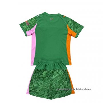 Camiseta Manchester City Portero Nino 2025-2026 Verde