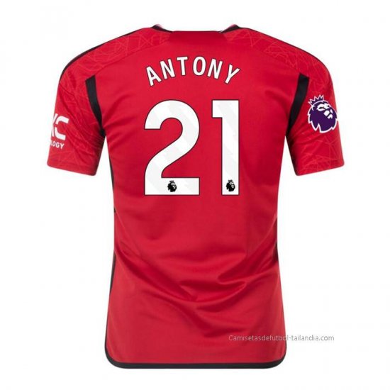 1ª Camiseta Manchester United Jugador Antony 2023-2024 - Haga un click en la imagen para cerrar