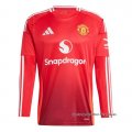 1ª Camiseta Manchester United Manga Larga 2024-2025