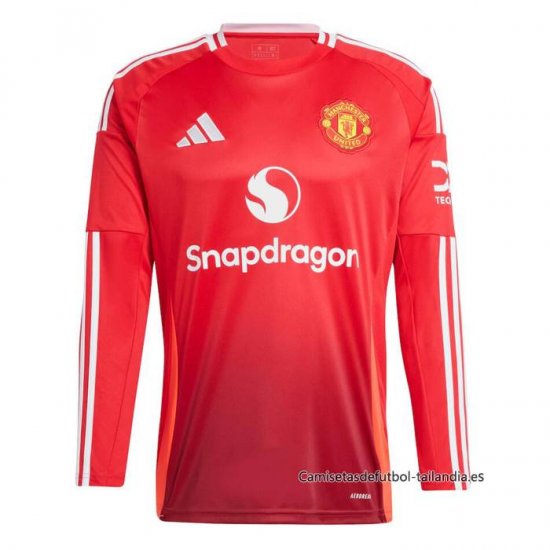 1ª Camiseta Manchester United Manga Larga 2024-2025 - Haga un click en la imagen para cerrar