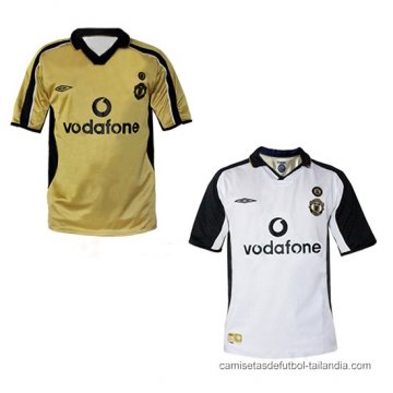 Camiseta Manchester United Retro Ponerse En Doble Cara 2001-2002 Camiseta Manchester United Retro Ponerse En Doble Cara 2001-2002