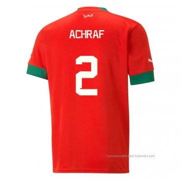 1ª Camiseta Marruecos Jugador Achraf 2022 1ª Camiseta Marruecos Jugador Achraf 2022