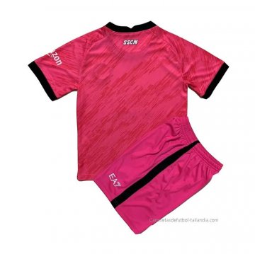 Camiseta Napoli Portero Nino 2022-2023 Rosa