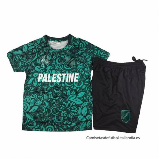 Camiseta Palestina Special Nino 2025-2026 Verde - Haga un click en la imagen para cerrar