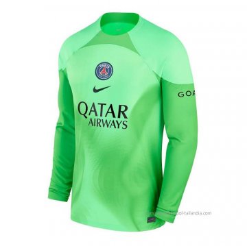Camiseta Paris Saint-Germain Portero Manga Larga 2022-2023 Verde Camiseta Paris Saint-Germain Portero Manga Larga 2022-2023 Verde