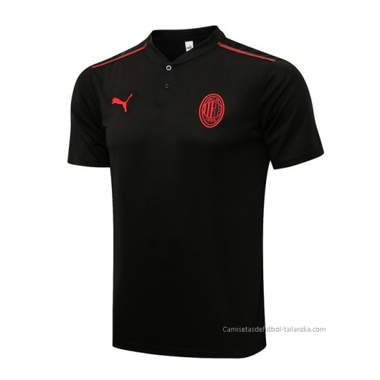 Camiseta Polo del AC Milan 2021-2022 Negro - Haga un click en la imagen para cerrar